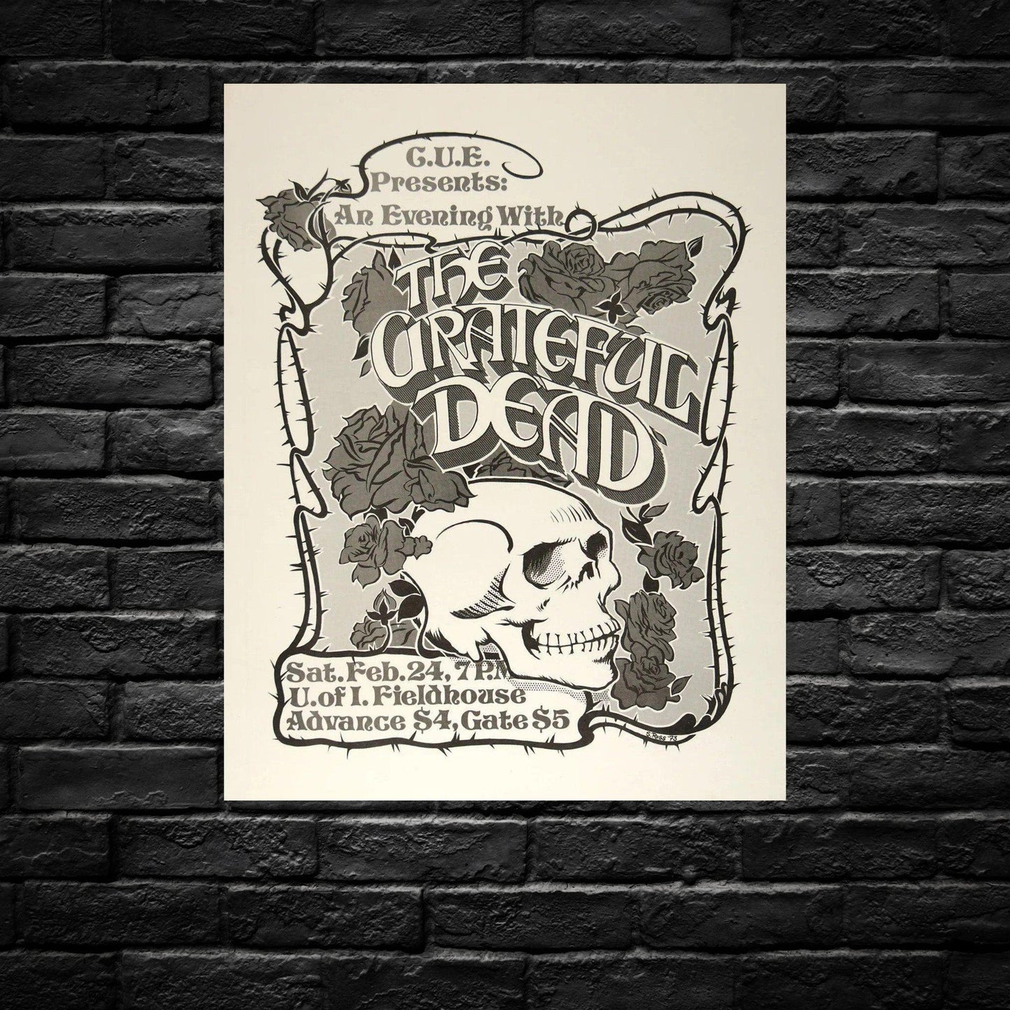 Gelato Aluminum Sign Grateful Dead Aluminum Retro Music Print