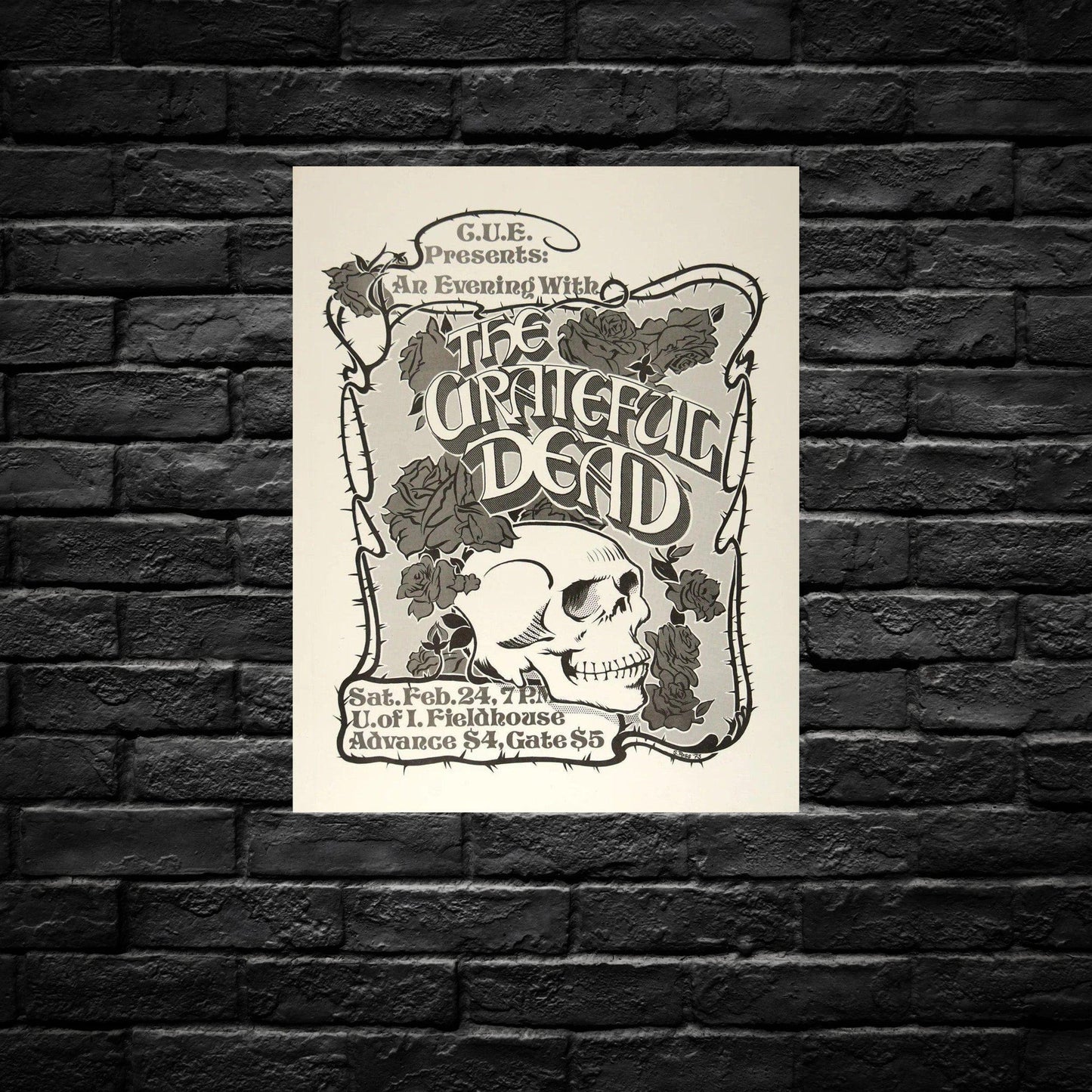 Gelato Aluminum Sign Grateful Dead Aluminum Retro Music Print