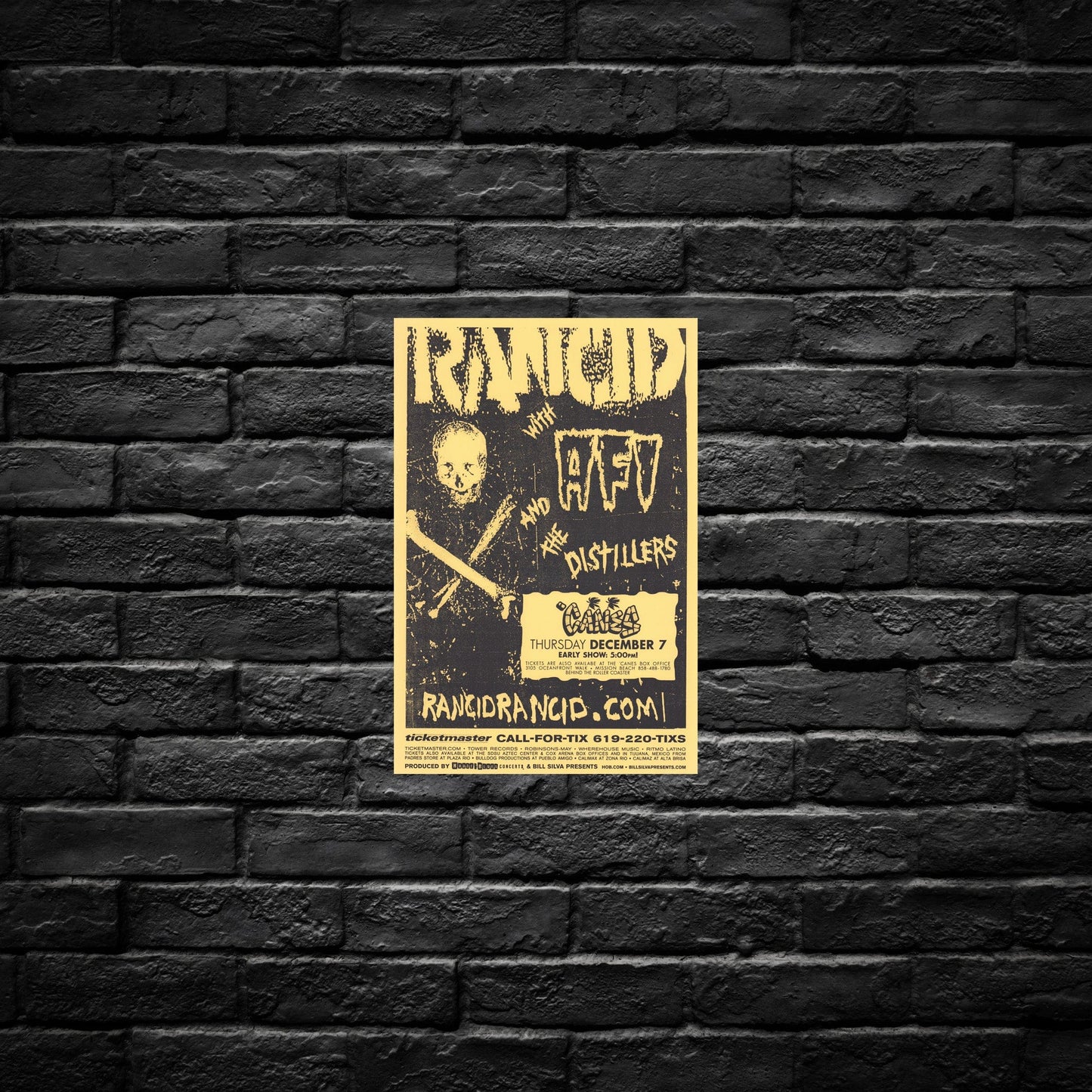 Gelato Aluminum Sign Rancid Aluminum Tour Print