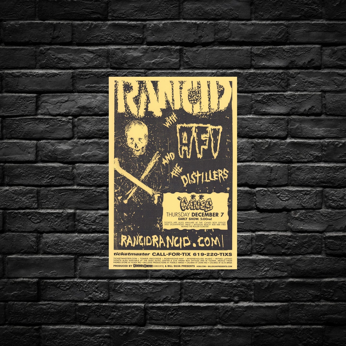 Gelato Aluminum Sign Rancid Aluminum Tour Print