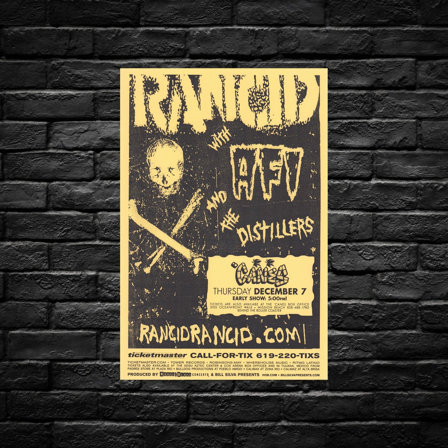 Gelato Aluminum Sign Rancid Aluminum Tour Print