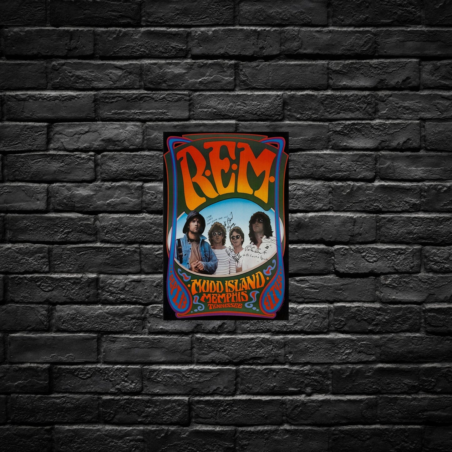 Gelato Aluminum Sign REM Aluminum Retro Music Print