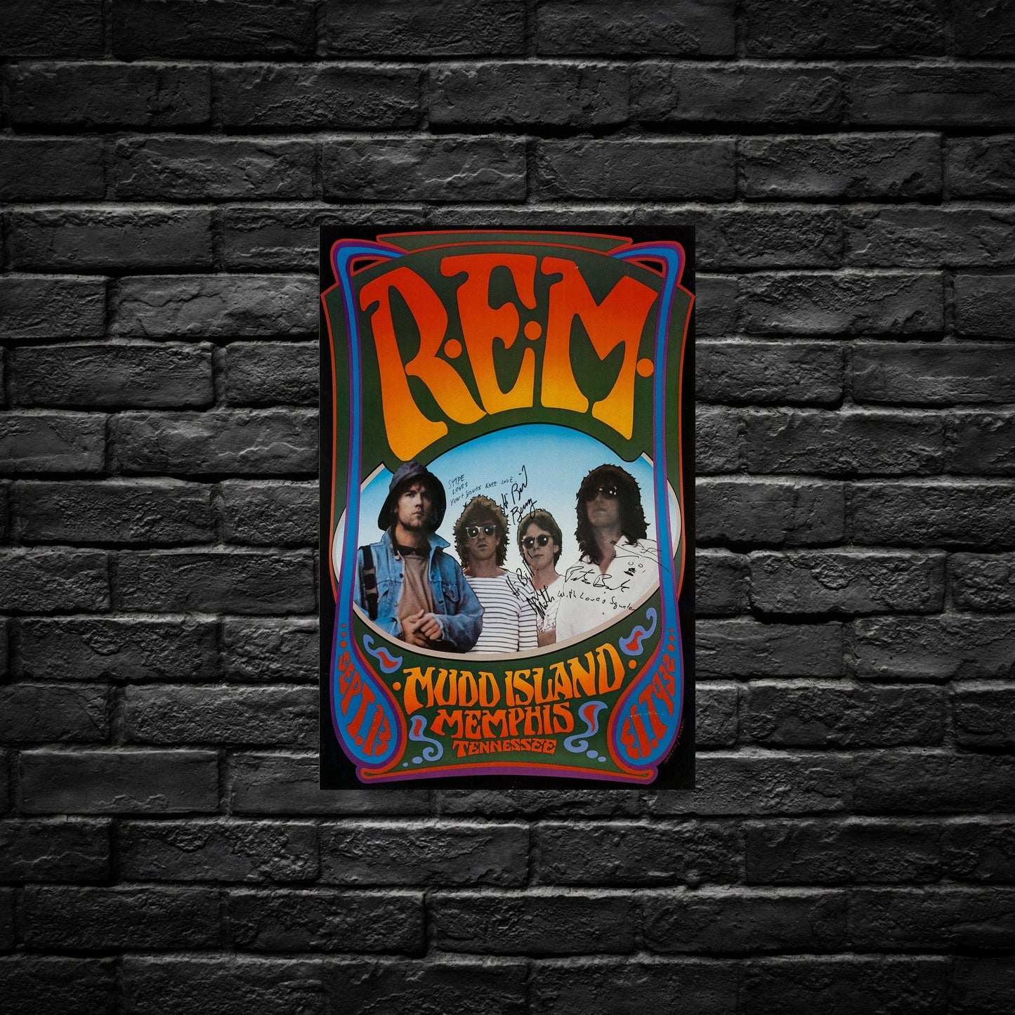 Gelato Aluminum Sign REM Aluminum Retro Music Print