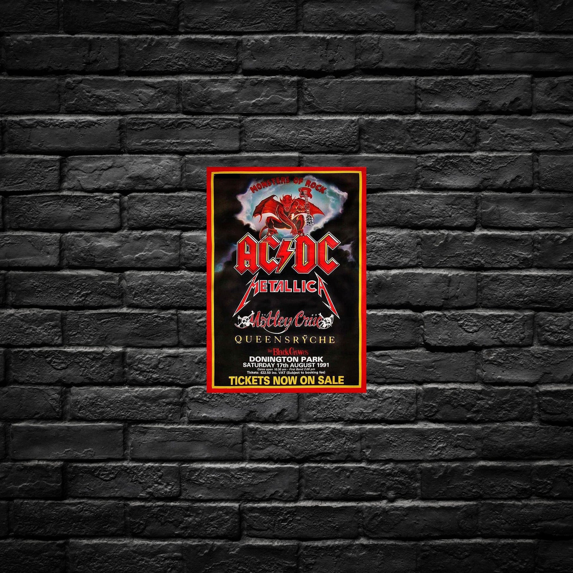 Gelato Aluminum Sign AC/DC  Aluminum Retro Music Print