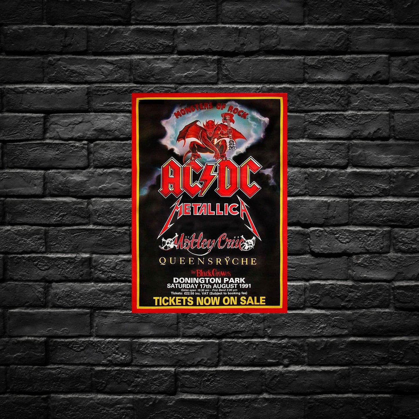 Gelato Aluminum Sign AC/DC  Aluminum Retro Music Print