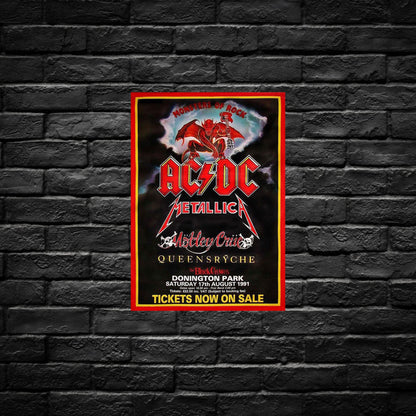 Gelato Aluminum Sign AC/DC  Aluminum Retro Music Print