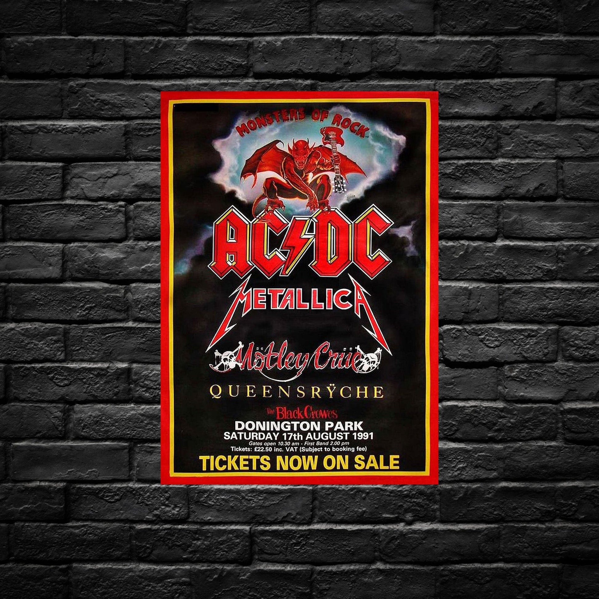 Gelato Aluminum Sign AC/DC  Aluminum Retro Music Print