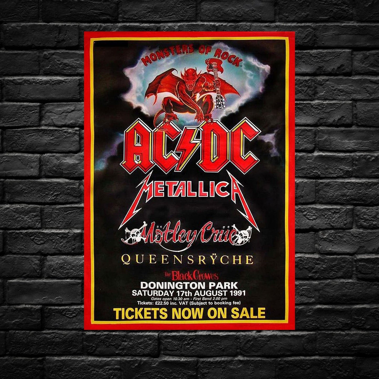 Gelato Aluminum Sign AC/DC  Aluminum Retro Music Print