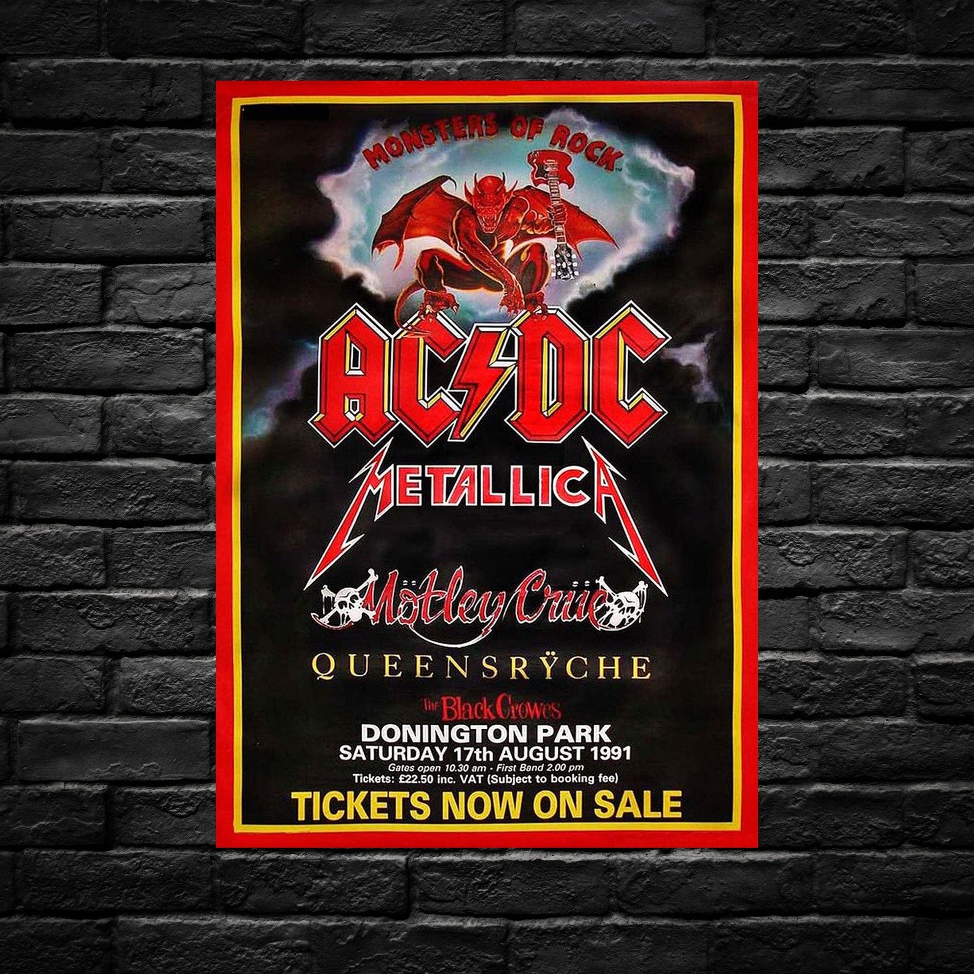 Gelato Aluminum Sign AC/DC  Aluminum Retro Music Print