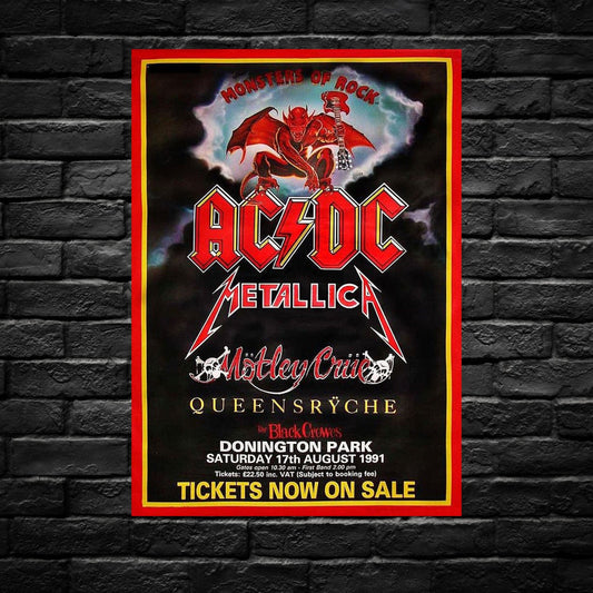 Gelato Aluminum Sign AC/DC  Aluminum Retro Music Print