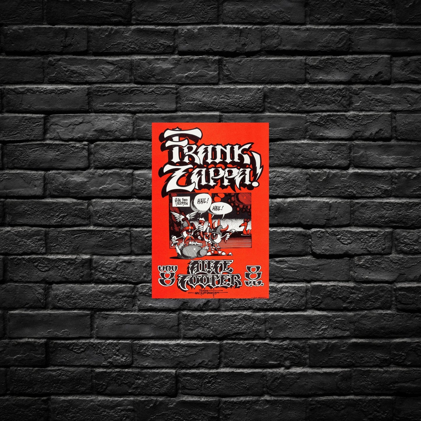 Gelato Aluminum Sign Frank Zappa Retro Tour Poster - Durable Aluminum Print