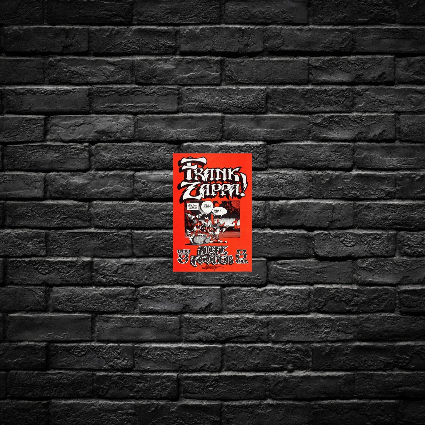 Gelato Aluminum Sign Frank Zappa Retro Tour Poster - Durable Aluminum Print