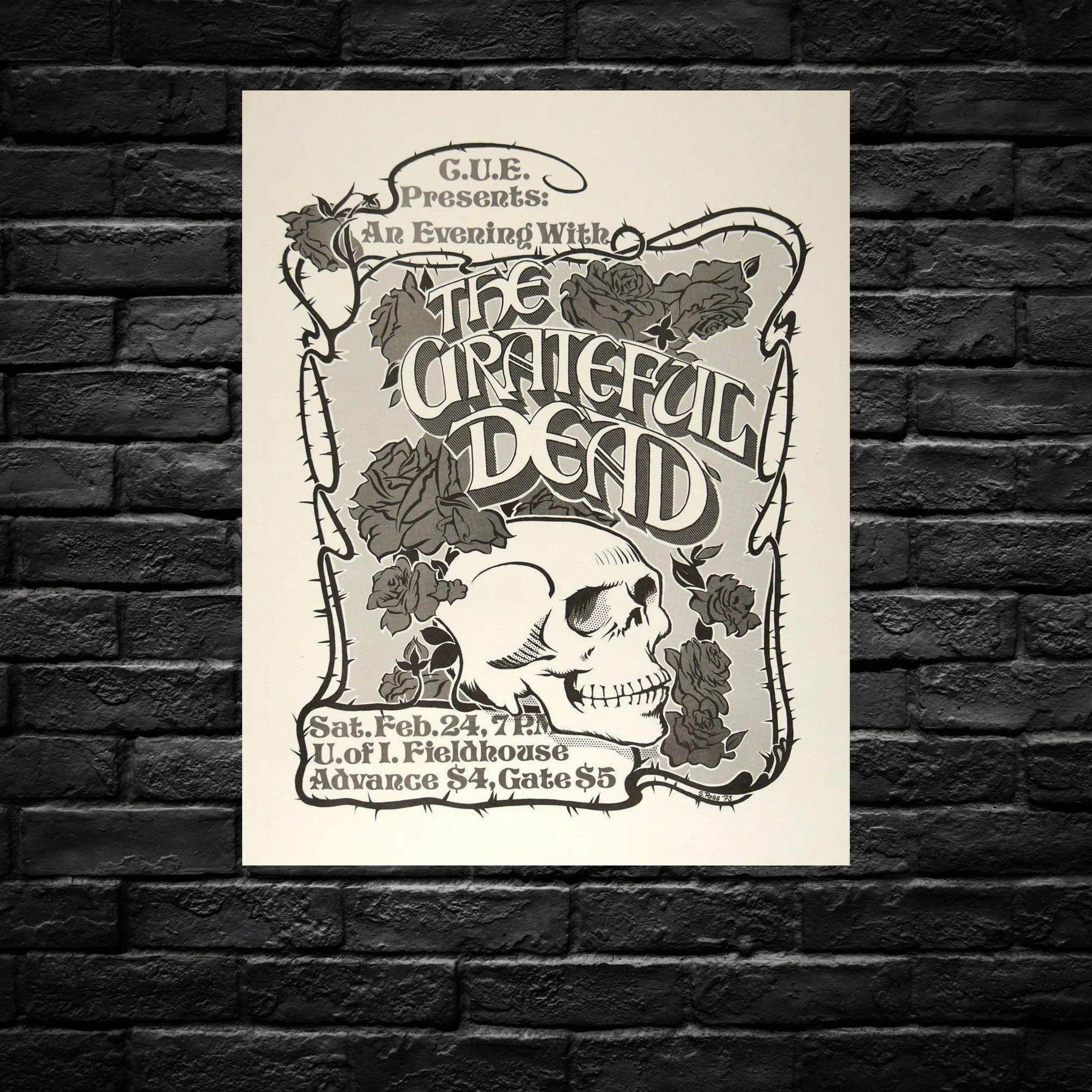 Gelato Aluminum Sign Grateful Dead Aluminum Retro Music Print