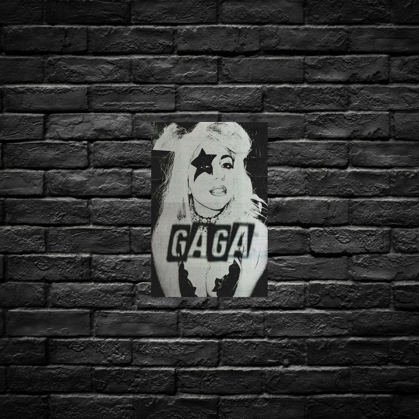 Gelato Aluminum Sign Lady Gaga Aluminum Retro Music Print
