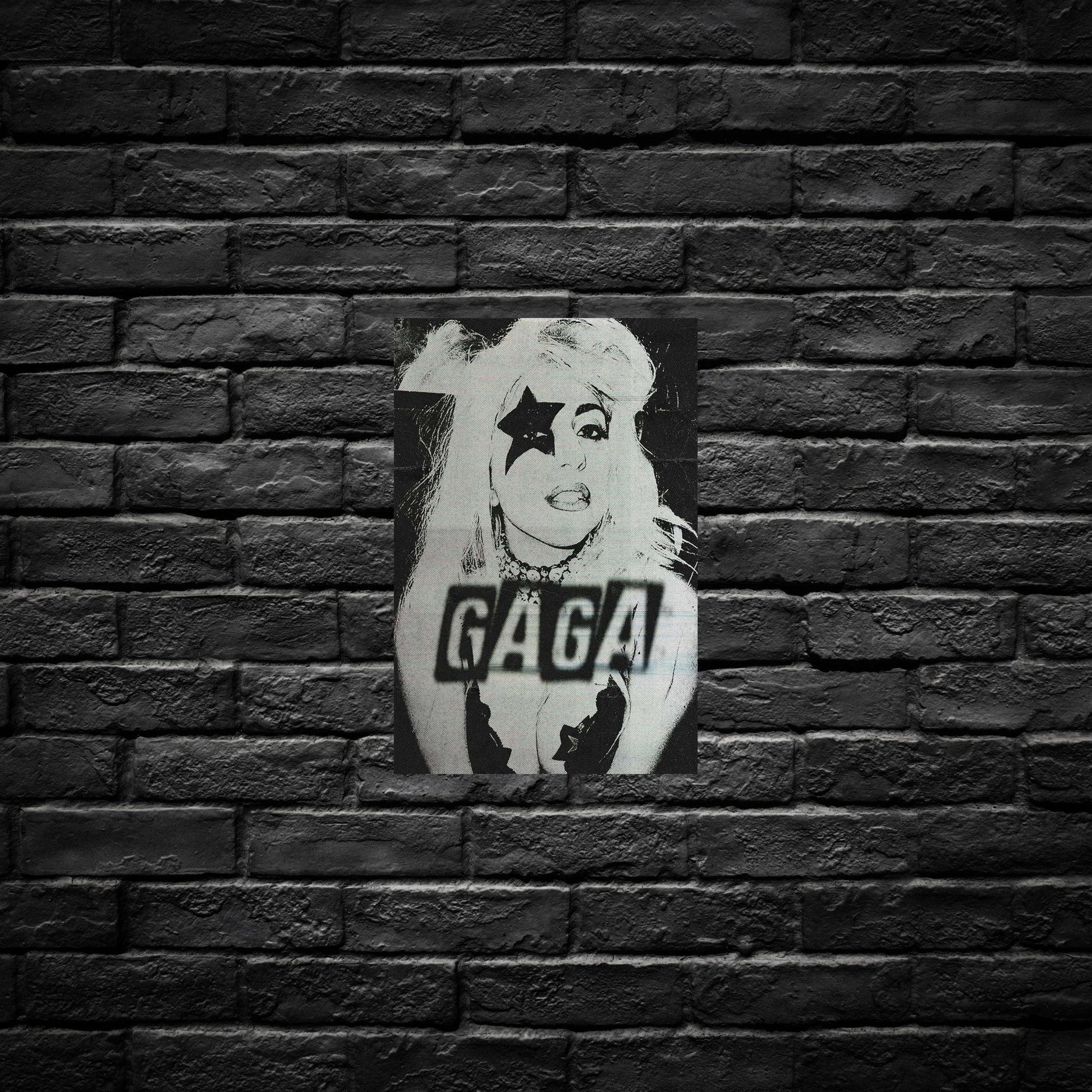 Gelato Aluminum Sign Lady Gaga Aluminum Retro Music Print