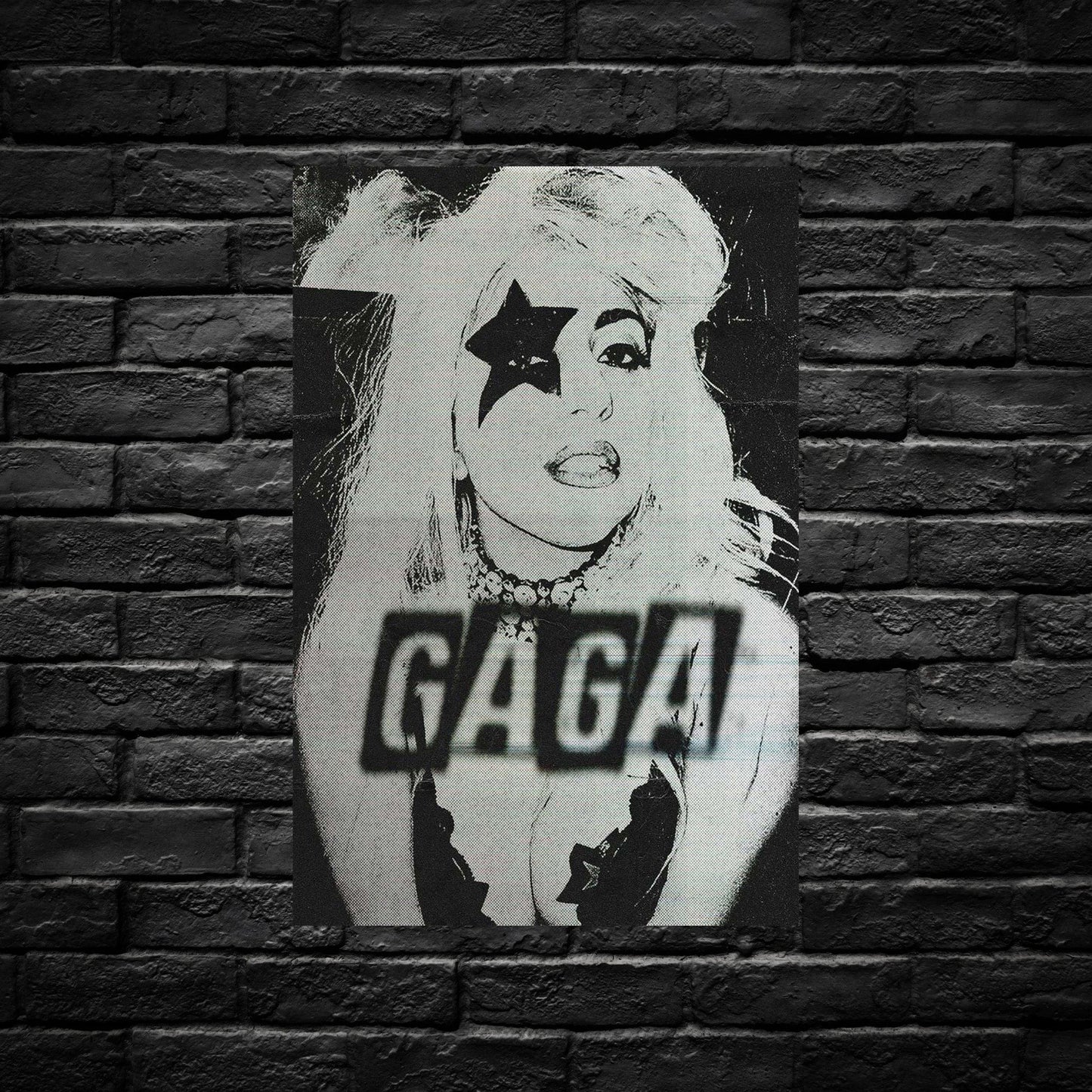 Gelato Aluminum Sign Lady Gaga Aluminum Retro Music Print