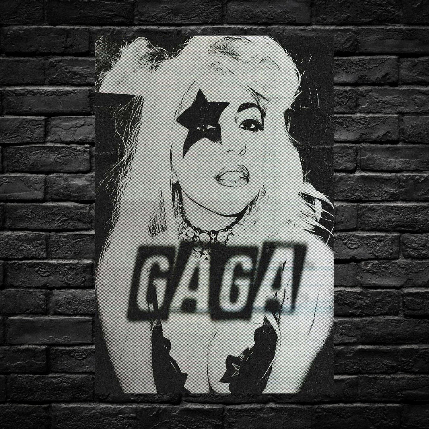 Gelato Aluminum Sign Lady Gaga Aluminum Retro Music Print