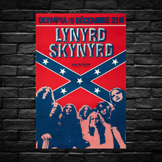 Gelato Aluminum Sign Lynyrd Skynyrd Aluminum Retro Music Print