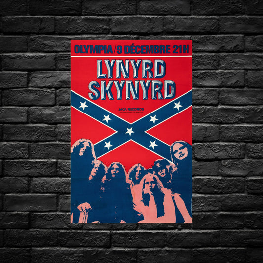 Gelato Aluminum Sign Lynyrd Skynyrd Aluminum Retro Music Print