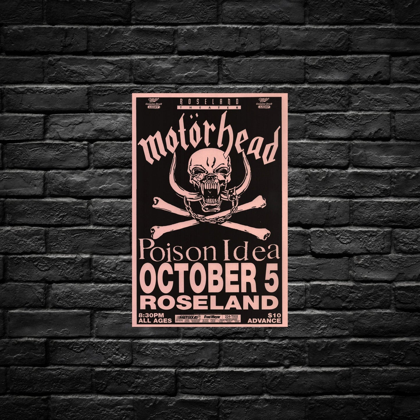 Gelato Aluminum Sign Motorhead Aluminum Retro Music Print