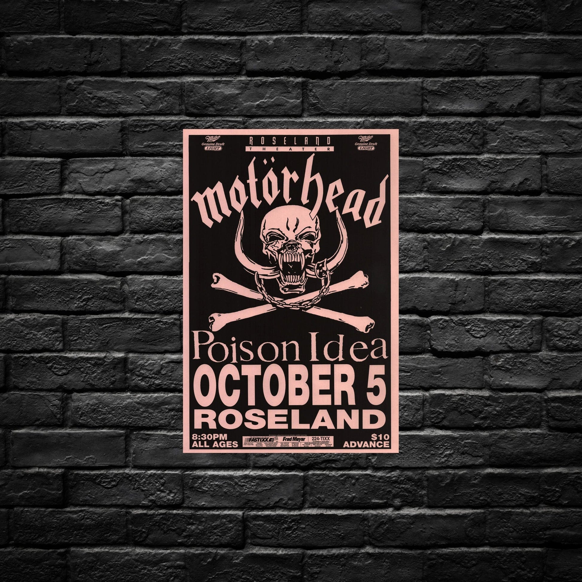 Gelato Aluminum Sign Motorhead Aluminum Retro Music Print