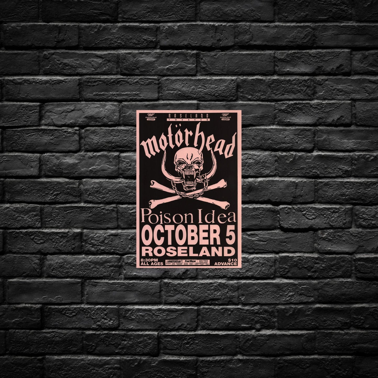 Gelato Aluminum Sign Motorhead Aluminum Retro Music Print