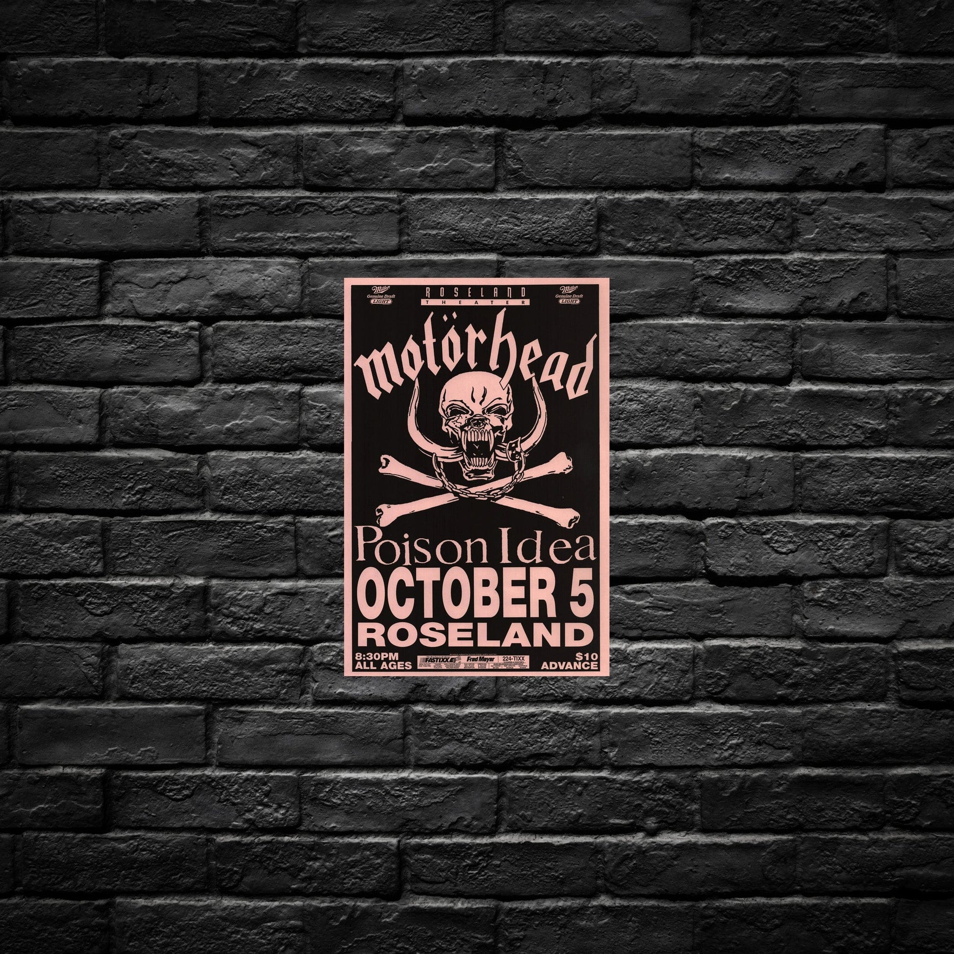 Gelato Aluminum Sign Motorhead Aluminum Retro Music Print
