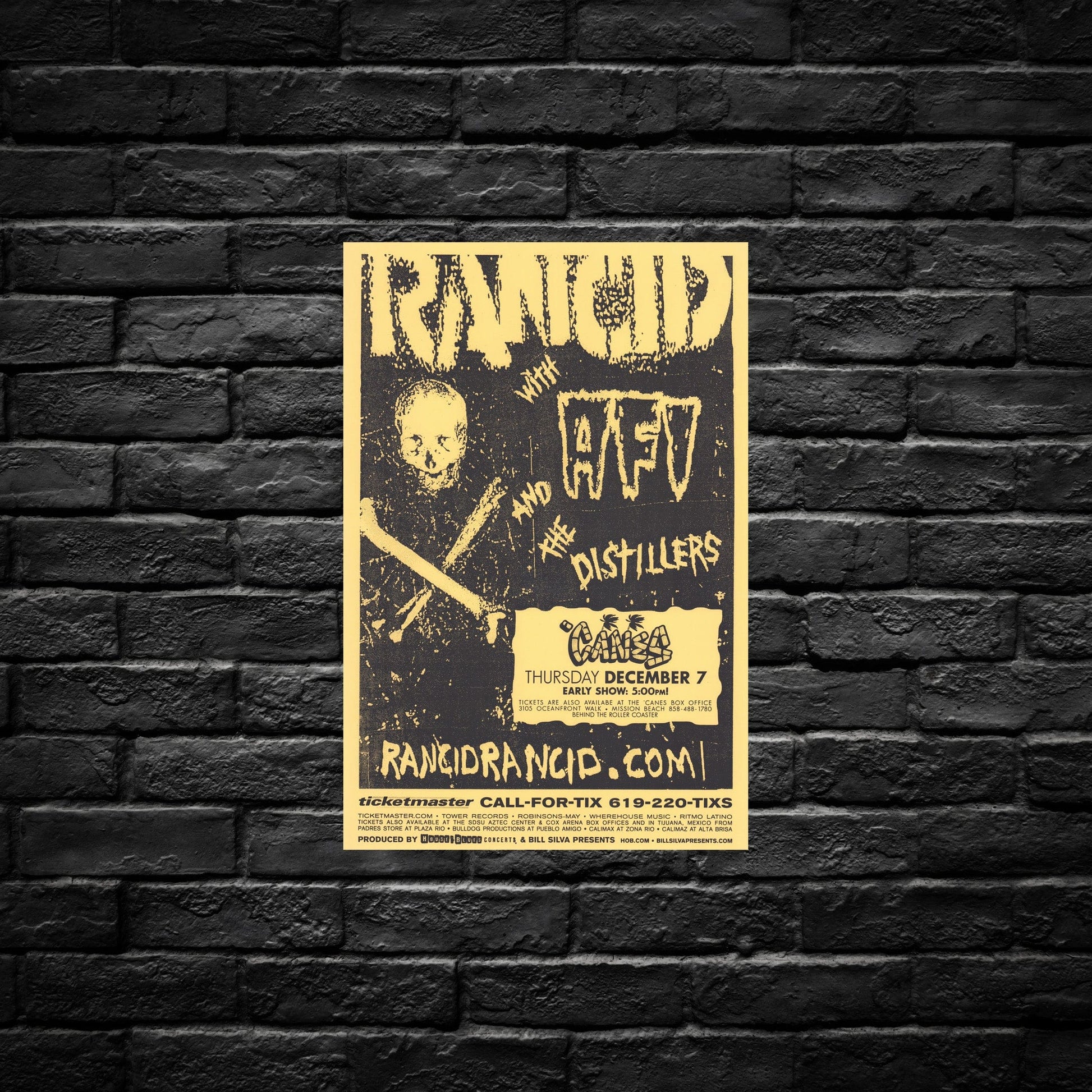 Gelato Aluminum Sign Rancid Aluminum Tour Print