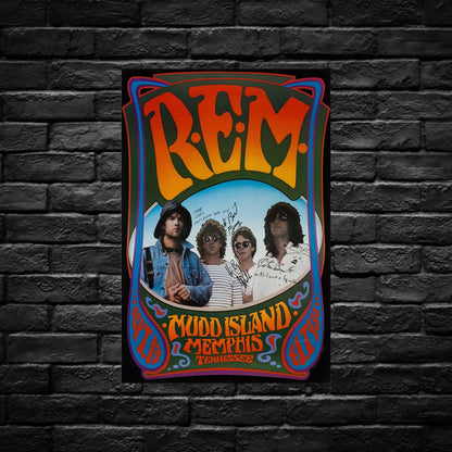 Gelato Aluminum Sign REM Aluminum Retro Music Print