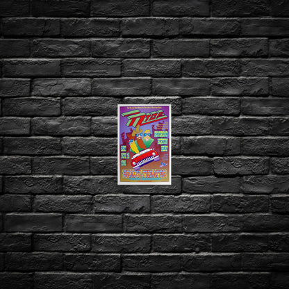 Gelato Aluminum Sign Zz Top Retro Tour Poster - Durable Aluminum Print